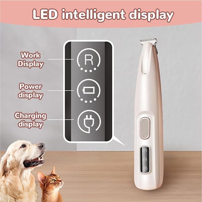 SoftWhisk PawTrim Pro - Rechargeable Pet Paw Trimmer