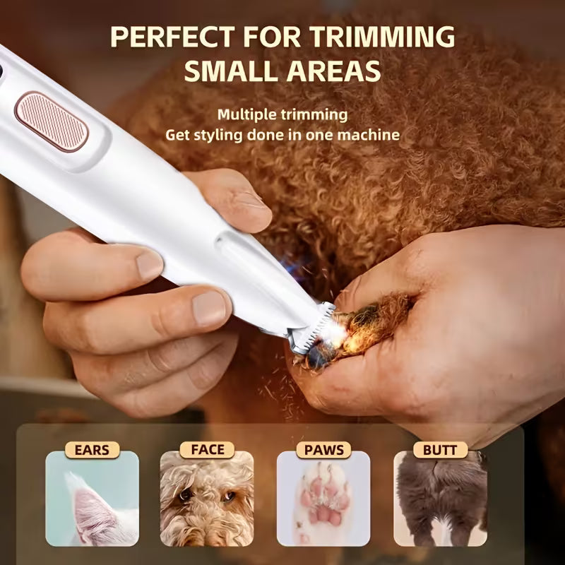 SoftWhisk PawTrim Pro - Rechargeable Pet Paw Trimmer